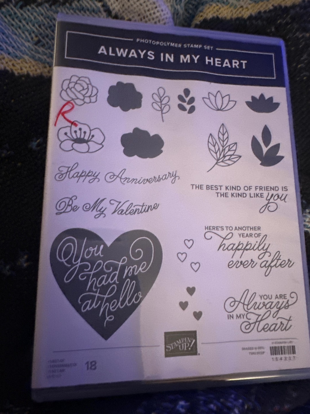 Stampin up Always in My Heart Set of 18 Photopolymer Stamps- New Never ...