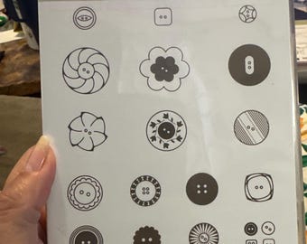 Stamp up  button , button , set of 17