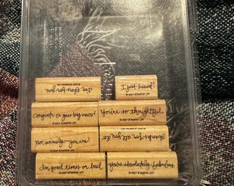Stamp  up stamp  set  absolutely fabulous of 8  been used once
