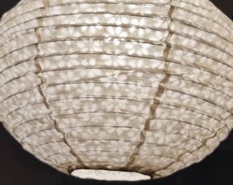 Round Lokta paper Lampshade - Made in Nepal - 34 cm wide - Avavilable in Pink and White