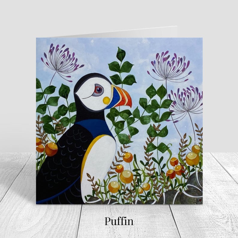 Tarjetas de felicitación con motivos de aves silvestres, arte inspirado en la naturaleza, seis diseños de fauna silvestre en acuarela, estuche de regalo. imagen 9