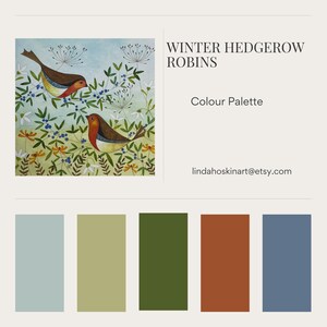 Winter Robins Ceramic Coaster: Colorful Wildlife Art Tile, Boxed Gift image 5