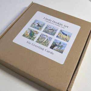 Tarjetas de felicitación con motivos de aves silvestres, arte inspirado en la naturaleza, seis diseños de fauna silvestre en acuarela, estuche de regalo. imagen 12