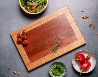 Australian Hardwood Chopping Board, Simple Red Cutting Board Design