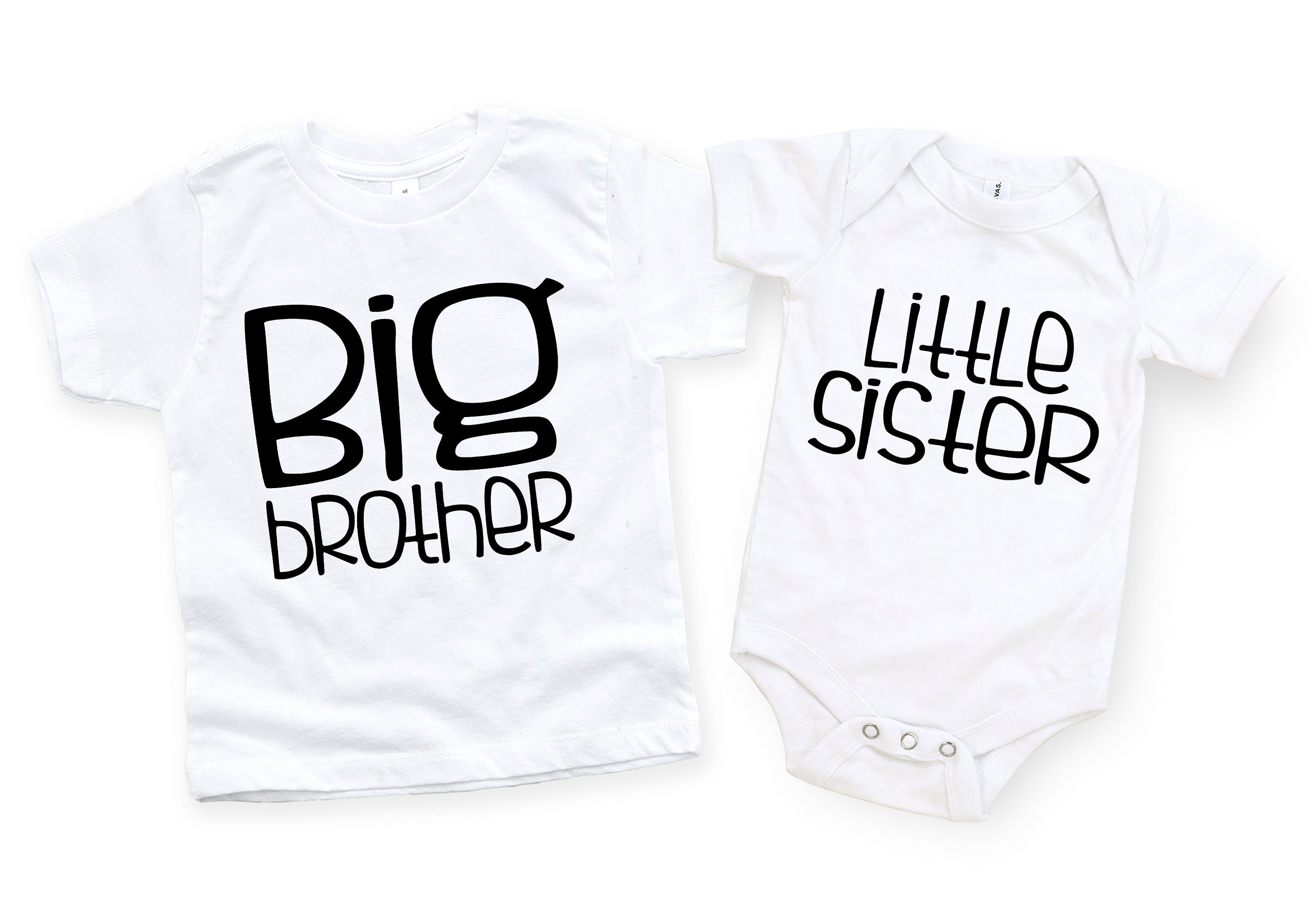 Sibling Shirt Set Big and Little Shirts Gender Reveal Etsy