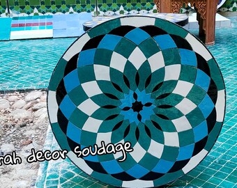 CUSTOMIZABLE Mosaic Table - Mosaic Table Art - Mid Century Mosaic Table - Handmade Coffee Table For Outdoor & Indoor