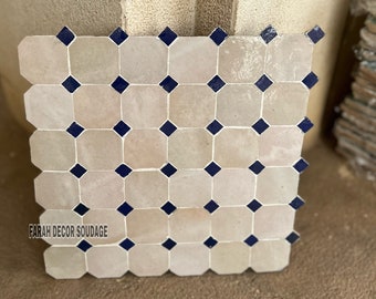 Handmade Moroccan Zellige - Natural Color Zellige - Fez Handmade Clay Terracotta Tile Moroccan Zellige - Zellige Floor Tiles - Zellige Tiles