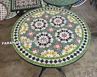 Astonishing Mosaic Table With Multi Colour Tiles  for outdoor indoor Mediterranean living, Mid century Mosaic coffee Table, Mosaic Table .