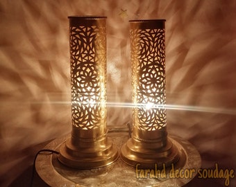 Set of 2 Moroccan standing Lights , Floor lamps , Moroccan lamp Table  , Moroccan standing lamp , standing lamp
