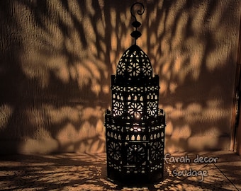Moroccan Lantern , Wedding Metal Lantern , Moroccan Lantern Candle Holders , Lanterns Boho Candle Holder , iron lantern , Moroccan decor .