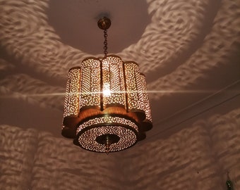 Moroccan Pendant Light Brass Antique Vintage , Moroccan Lighting , Pendant Lamp , Home decor lighting
