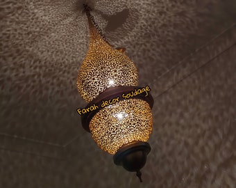 Large Moroccan ceiling, Moroccan Fixtures Pendant Light, Moroccan Lampshade, Moroccan Ceiling Lamp, Handmade Engraved Brass Lamps, DIY Light