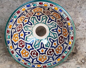 Handmade sinkMoroccan pottery sink pottery cacker ceramic sink.