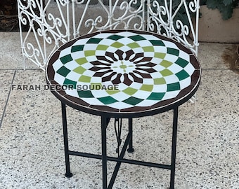 Mosaic Table - Mosaic Table Art - Mid Century Mosaic Table - Handmade Mosaic Table For Outdoor & Indoor