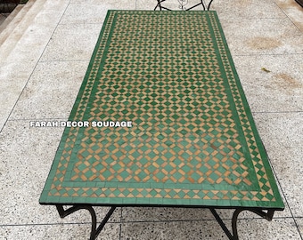 Explore our Moroccan table - Rectangular Table Made From Mosaic - Mid Century Mosaic Table