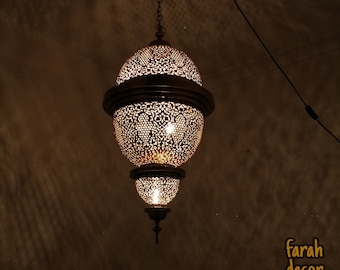 MOROCCAN CHANDELIER, Ceiling Fixture, HANGING Lamp, Maximalist Moroccan High Quality Metal Pendant Lighting For New Home Gift