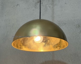 Moroccan ceiling pendant, Moroccan Brass Dome Ceiling lamp, Kitchen lighting, Pendant Brass lamp, Antique brass Dome .