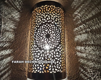 set of 4 Sconces Moroccan brass Wall Light, Wall Sconce Moroccan design, Moroccan Wall Lamps , sconce light.