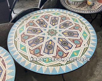 Mosaic Table - Mid Century Mosaic Table - Handmade Mosaic Table For Outdoor & Indoor