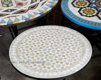 Handmade Moroccan mosaic table, Bistro Mosaic Table, Mid Century Mosaic Table from Morocco, Handmade Coffee Table For Outdoor & indoor