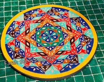 Handmade Moroccan Mosaic Table, outdoor or indoor Round Mosaic  table, Mosaic Table, Round Moroccan garden table Moroccan home decor .