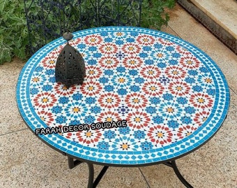 Bistro table made of Mosaic -  Mosaic Table Art - Mid Century Mosaic Table - Handmade Coffee Table For Outdoor & Indoor