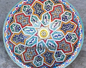 Moroccan Sink Washbasin Wash Basin Ceramic Handmade Hand Painted -  Moroccan Pottery washbasin - handmade sink