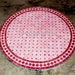 CUSTOMIZABLE Mosaic Table, Bistro Mosaic Table, Pink and Red Mosaic ...
