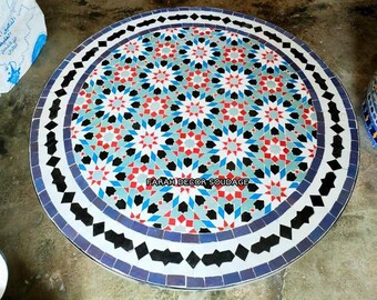 Mosaic Table For outdoor or indoor - Mid Century Modern Patio Table - Every garden deserves a Moroccan table .
