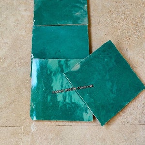 Handmade Moroccan Zellige - Natural Zenjari Zellige - Fez Handmade Clay Terracotta Tile Moroccan Zellige