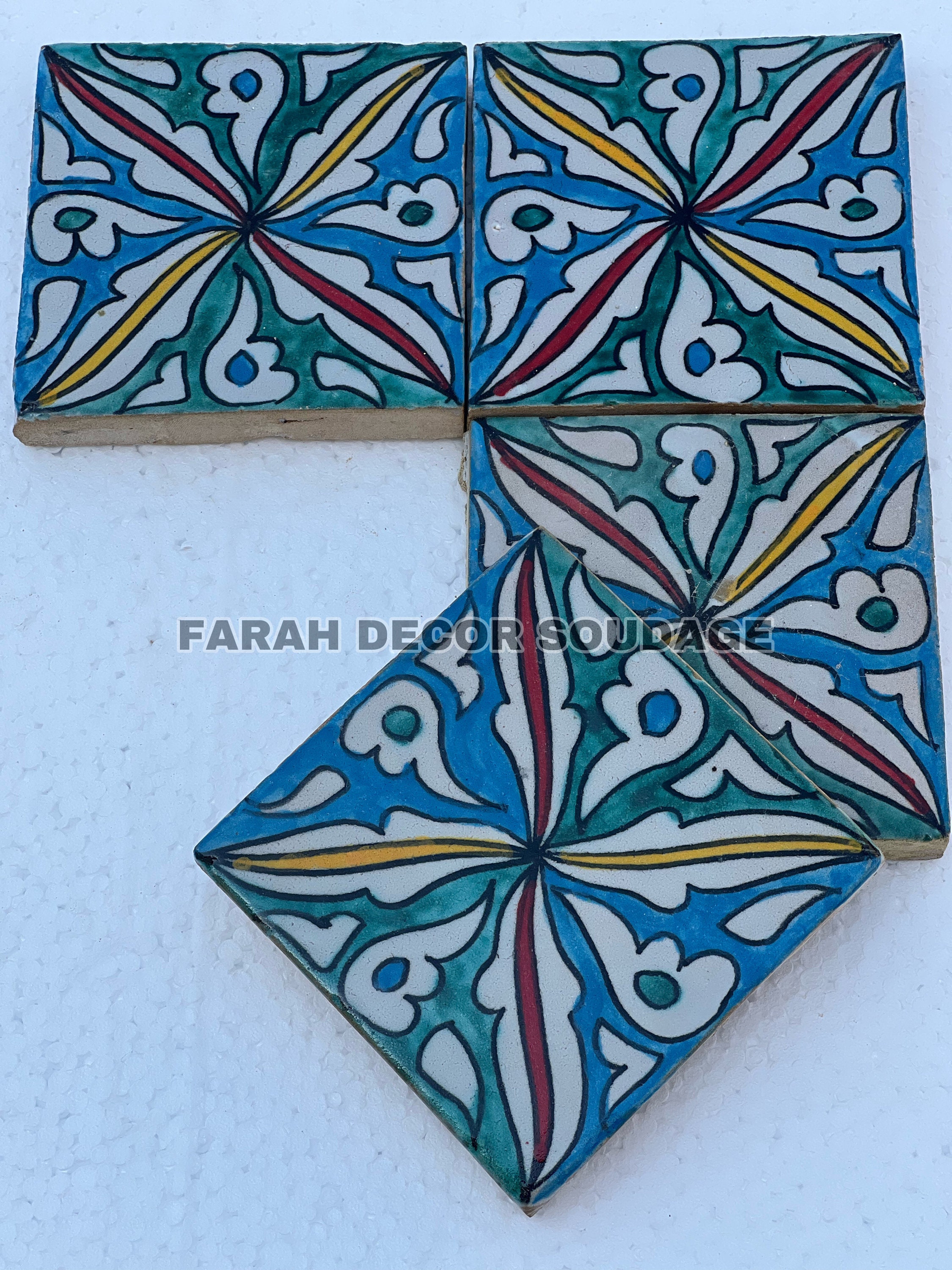 Society6 ケース Cornflower Blue Moroccan Hand Painted Blue City Morocco - Moroccan Wall Art, Painting, Home Decor