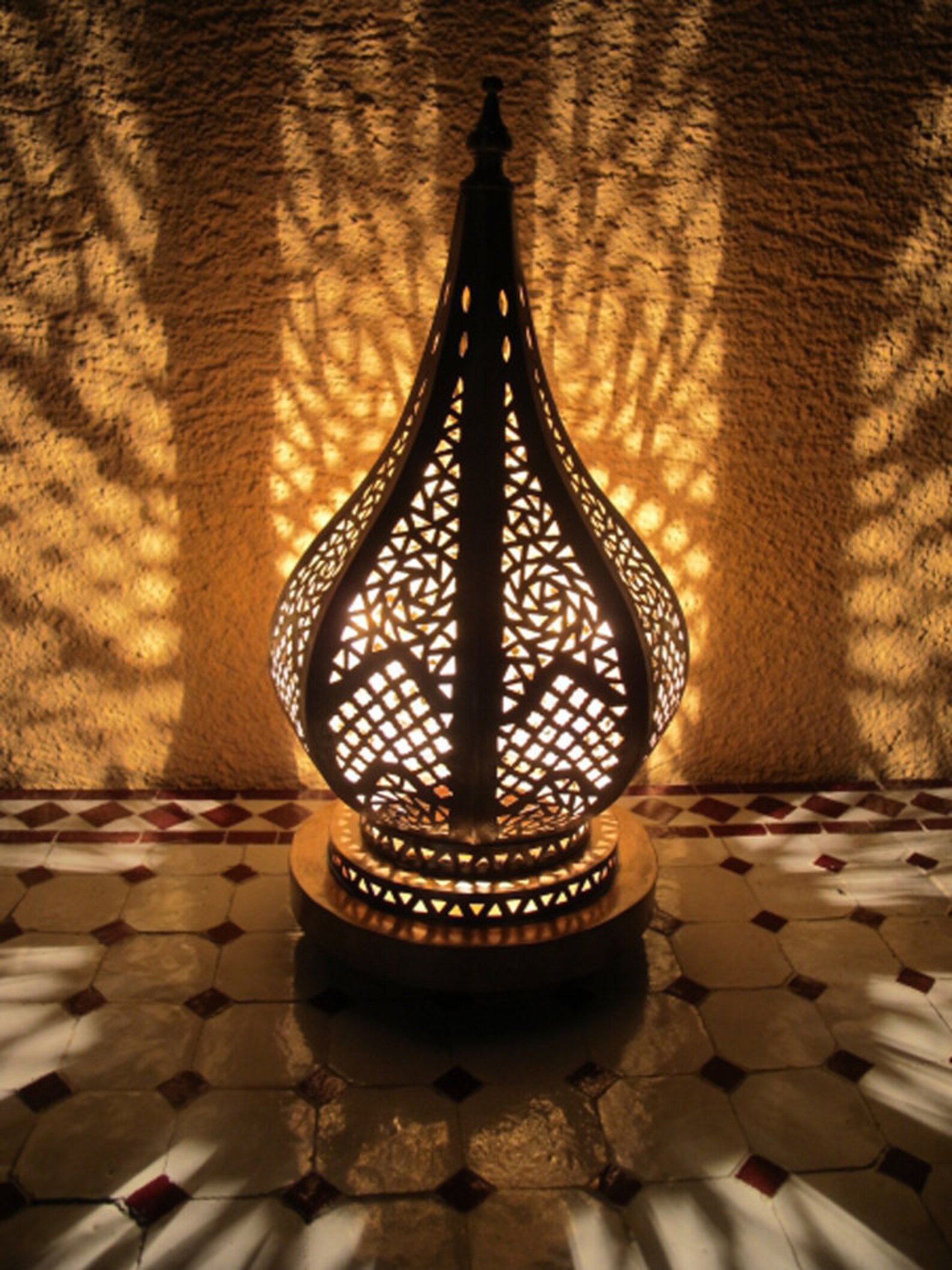 Moroccan Floor Lamp Moroccan Lamp Standing Copper Lamp Etsy UK