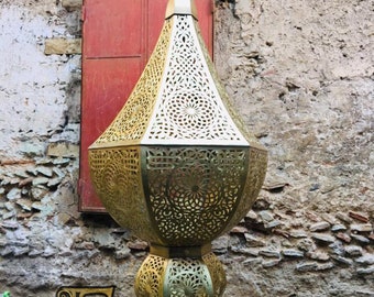 Moroccan ceiling pendant , brass ceiling chandeliers, Moroccan pendant light, Moroccan lampshade , Moroccan lighting , Ceiling fixture .
