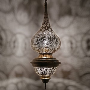 LAMPE MAROCAINE, suspension rétro, lustre suspendu, plafonnier marocain esthétique en métal, cadeau déco de ferme