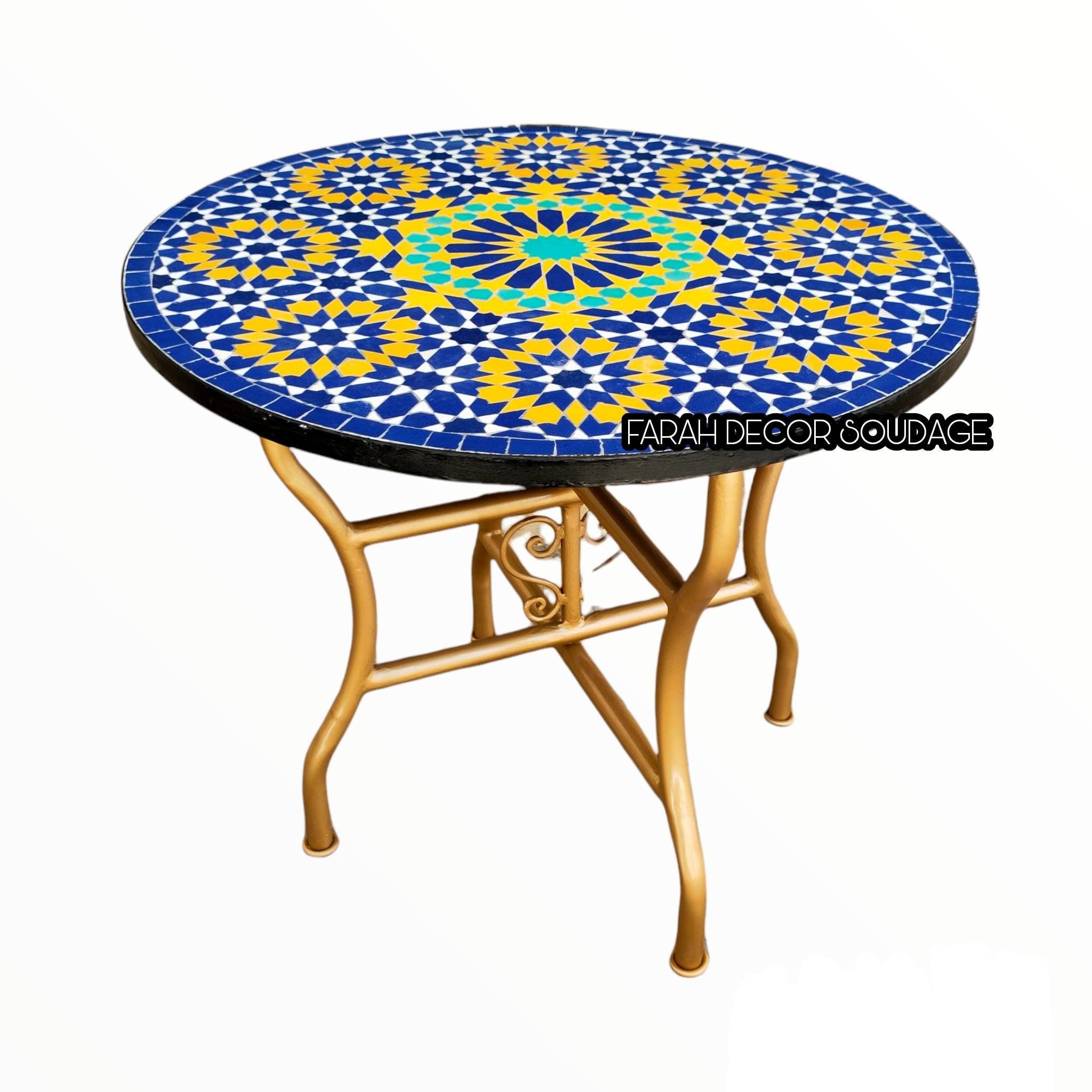 Mozaïektafel 60 cm terracotta bistrotafel mozaïek mozaiek bistro tafel tafeltje 