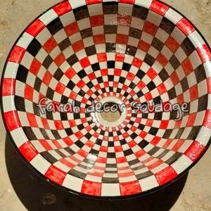 Moroccan ceramic sink- Bathroom & Kitchen sink - Basin handmade and Hand-Painted - Home decor - Art Bathroom - Moroccan Decor