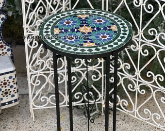 CUSTOM MOSAIC TABLE - Mosaic Table Art - Mid Century Mosaic Table - Handmade Coffee Table For Outdoor & Indoor .
