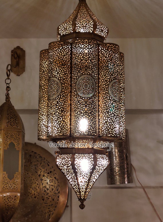 Moroccan Lamp Moroccan Ceiling Light Antique Brass Lamp