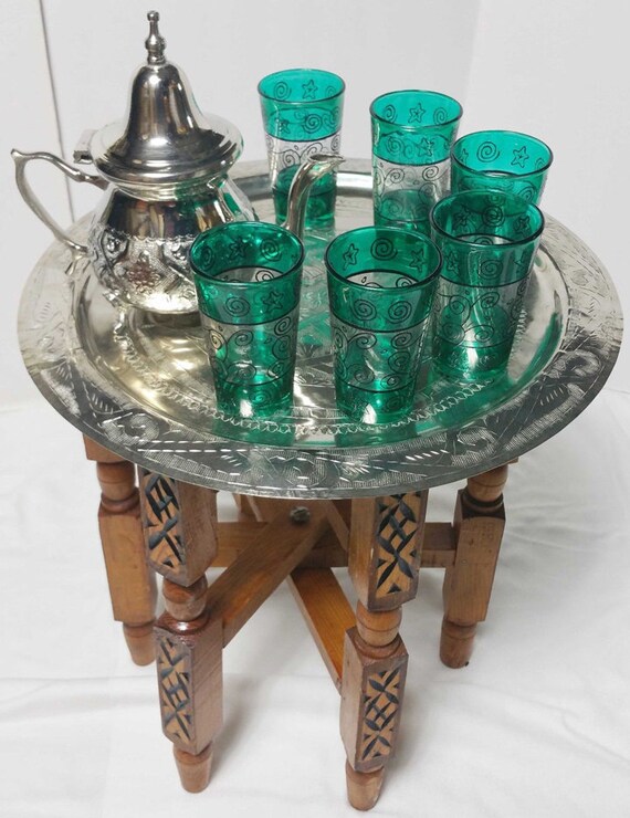 Moroccan tea 2024 table brass