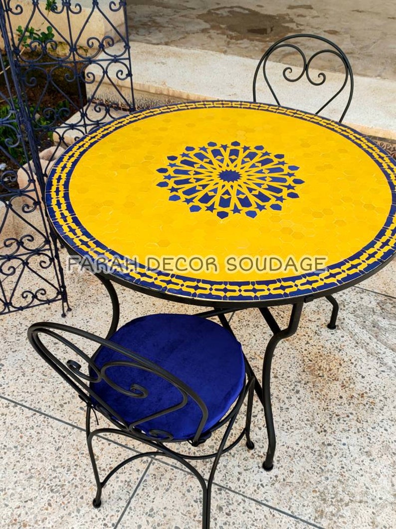 Farah Decor Soudage Mosaic Table and Chairs - Thumbnail 2