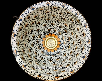 Moroccan Sink Washbasin Wash Basin Ceramic Handmade Hand Painted -  Moroccan Pottery washbasin - Moroccan washbasin.
