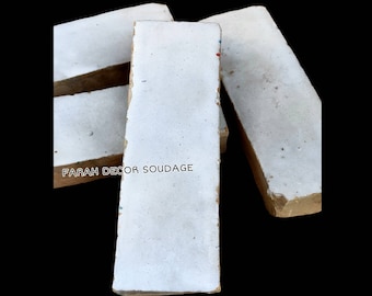 2"/6" Handmade Moroccan Bejmat Terracotta, Natural White Zellige, Fez Handmade Clay Bejmat Floor Tiles .