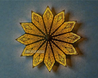 Handmade Moroccan Brass Wall Lamp - Artisan Wall Lighting - Antique Art Deco Sconce Light .