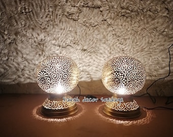 set of 2 Moroccan Lighting Floor Lamp | Luxury Lamp | Moroccan Standing Lamp | UniqueTraditional Moroccan Table Lamp