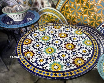 CUSTOMIZABLE Mosaic Table,  Mosaic Table Art, Mid Century Mosaic Table, Handmade Coffee Table For Outdoor & Indoor .
