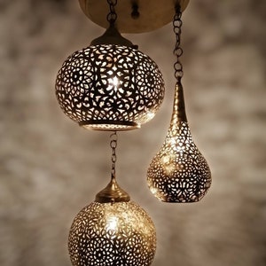 Moroccan pendant light , Moroccan Ceiling lights , Antique brass , lights fixture , Hanging lamps , Pendant Light ,  Moroccan lighting.