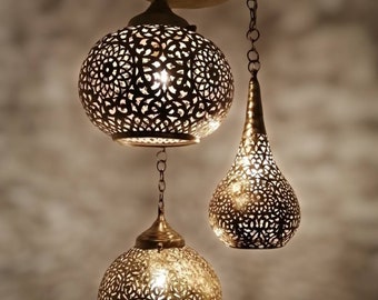 Moroccan pendant light , Moroccan Ceiling lights , Antique brass , lights fixture , Hanging lamps , Pendant Light ,  Moroccan lighting.