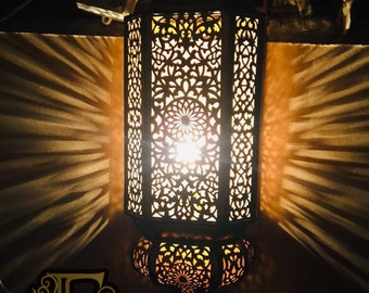 Wall Light - Moroccan Wall Light - Lampshades Sconce Handmade Brass Wall Lights Moroccan Wall Lighting Decor