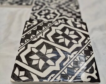 Moroccan handmade tiles -ceramic tiles -Floor and Wall Tiles - 4 inch * 4 inch Ceramic Accent Tiles - Decorative Tiles Decor .