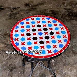 CUSTOMIZABLE Emerald  Table - Mosaic Table Art - Mid Century Mosaic Table - Handmade Coffee Table For Outdoor & Indoor